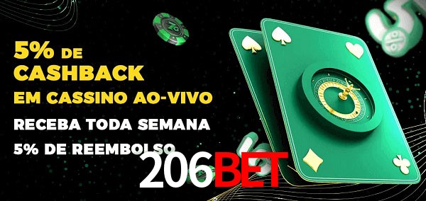 Promoções do cassino ao Vivo 206BET